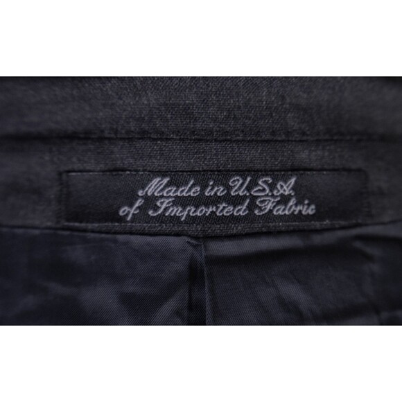 MANI Men's Sport Coat Suit Jacket 3-Button Wool Solid Gray Blazer Sz 48L - Picture 13 of 14